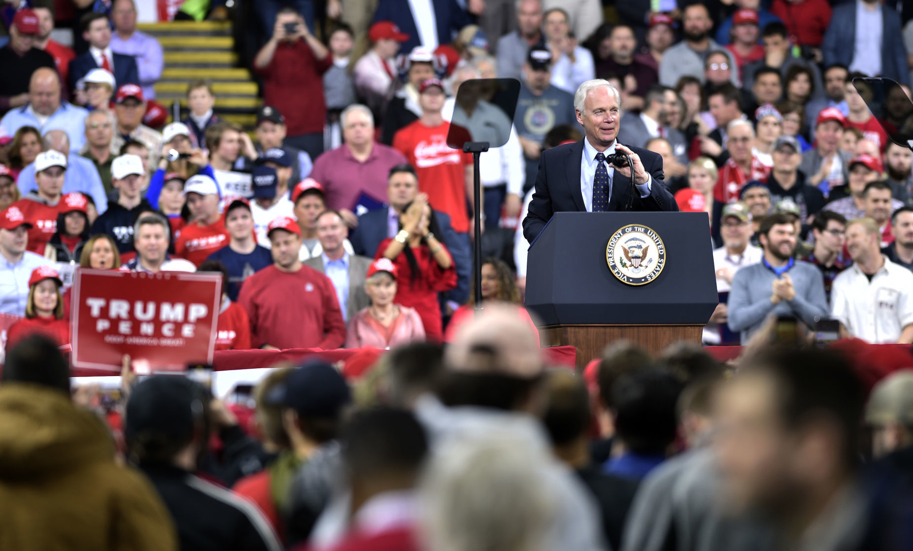 Sen. Ron Johnson, R-Wisconsin, takes the stage